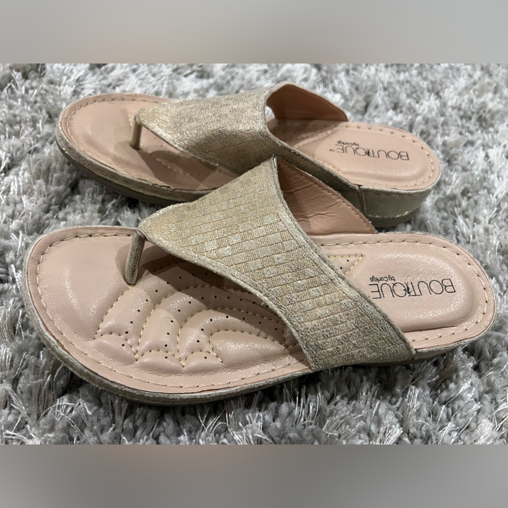 NWOT Corkys boutique sandals. Gold color. Size 9 never worn